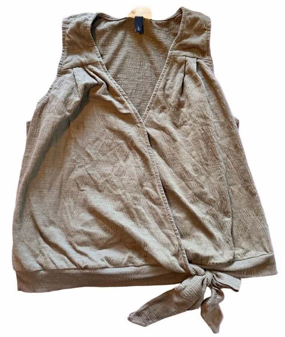 Universal Thread Women's Green Surplice Wrap Front Knot Tank Top Size XL